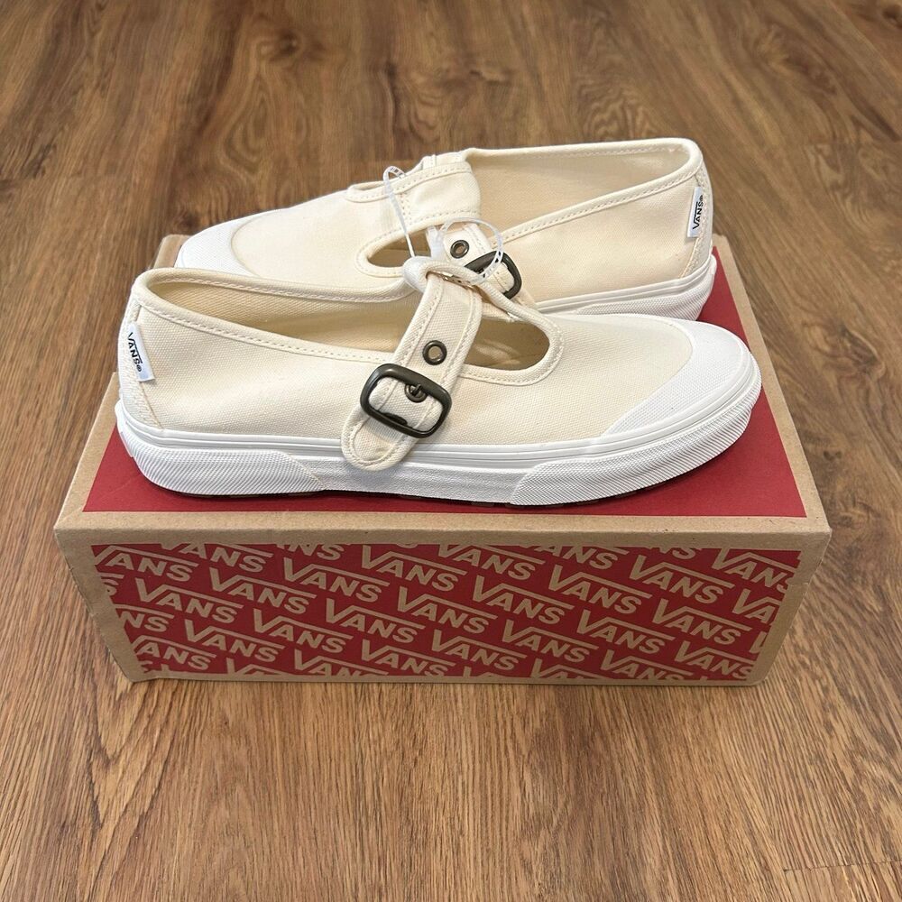 VANS Mary Jane cream beige shoes sneakers women’s 7.5 new - Picture 6 of 6
